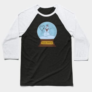 Snowcial Distancing Baseball T-Shirt